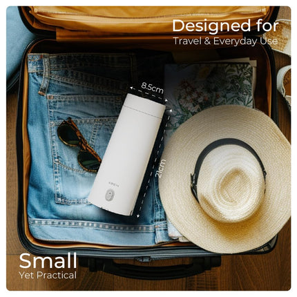 XECH Electric Kettle For Travel Hot Water Mini Kettle In-Built Cable Portable Bottle Design 300W Heating Element to Boil Water and Prepare Tea Coffee without Milk Small Kettles (Hydroboil Lite) 