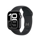 Apple Watch Series 10 [GPS 42 mm] Smartwatch with Jet Black Aluminium Case with Black Sport Band - S/M. Fitness Tracker, ECG App, Always-On Retina Display, Water Resistant 