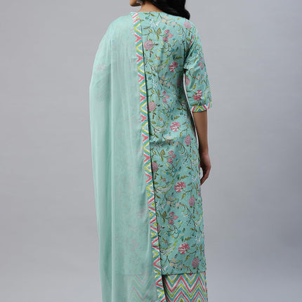 Libas Women's Cotton Kurta Sets (13063O_Multicoloured 