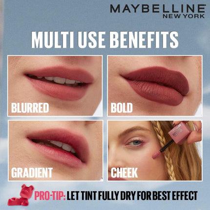 Maybelline New York Super Stay Teddy Tint - Lip and Cheek Color, Skinny Dip, 5ml | Teddy Soft Matte up to 12Hr | Multi Use | Comfortable Long wear formula |Buildable |Natural flushed look in one swipe 