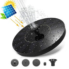 Verilux Plastic Fountain Solar Power Floating Water Pump For Pool Pond Garden And Patio Plants Round 7V 1.4W (Black) 