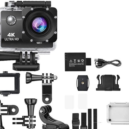 IBS 4K 30FPS Action Camera Ultra HD Underwater Camera 170 Degree Wide Angle 98Ft Waterproof Camera (Light Action) - Digital, Multicolor 