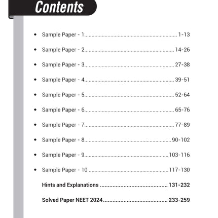 MTG NEET 10 Sample Papers as per NMC NEET UG 2025 Syllabus | NEET Mock Test Papers with OMR Sheet | 2000 Highly Probable MCQs 