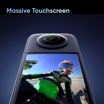 insta360 X3 Action Camera, 1/2" Sensor, 5.7K 360 Capture, Optical Zoom 3X, 72 MP 360 Photo, 4K Single Lens Mode, Black 
