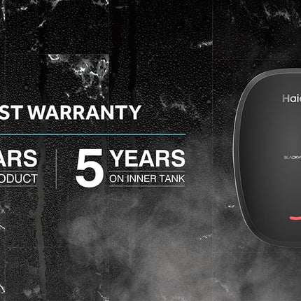 Haier BlackVolt Instant Water Heater 3 Litre with 3kW | Fast Heating | Copper Heating Element | 6.5 Bar Pressure | Instant Geyser for Kitchen & Bathroom | 5-Year Tank Warranty | EI3V-BLACKVOLT 
