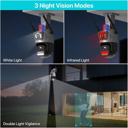 TP PLUS 8MP Outdoor WiFi CCTV Camera for Home Office Farm Construction Outdoor -4k High Definition CCTV, Weatherproof Camera with Light Vision Ai Motion Detection 2way Calling/Sd Card/Cloud 