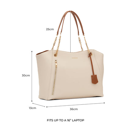 Miraggio Womens Dakota Tote Bag (Ivory) 