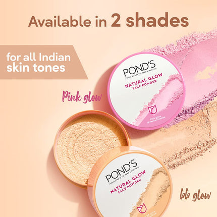 POND's Natural Glow Face Matte Powder For Normal Skin, Bb Glow - 30G, Pink 