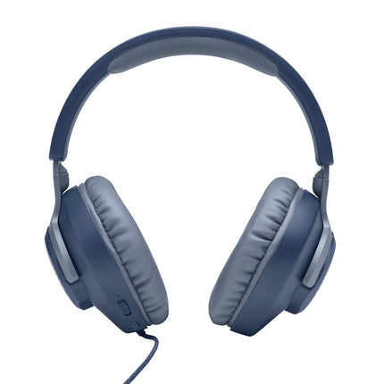 JBL Quantum 100 Wired Over Ear Gaming Headphones with Mic, 40mm Realistic Dynamic Drivers, Detachable Boom Mic, 1kHz Sensitivity, Memory Foam Cushioning, PC/Mobile/PS/Xbox/Nintendo/VR Compatible-Blue 