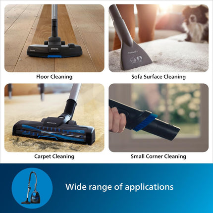Philips PowerPro FC9352/01-Compact Bagless Vacuum Cleaner for Home |1900Watts for Powerful Suction |Compact and Lightweight| PowerCyclone 5 Technology and MultiClean Nozzle |2 years warranty 