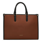 Miraggio Womens Denice Large Sized Tote Bag With Adjustable & Detachable Sling Strap And Top Handles, Brown 
