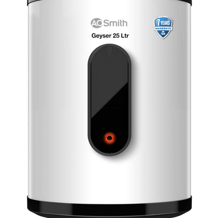 AO Smith Geyser 25 Litre 5 Star BEE Rating | 2KW | Storage Water Heater With 2X Corrosion Resistant Blue Diamond Glass Tank | Warranty: 7 Yr Tank, 3 Yr heating element & 2 Yr Overall | VAS PLUS 25L 