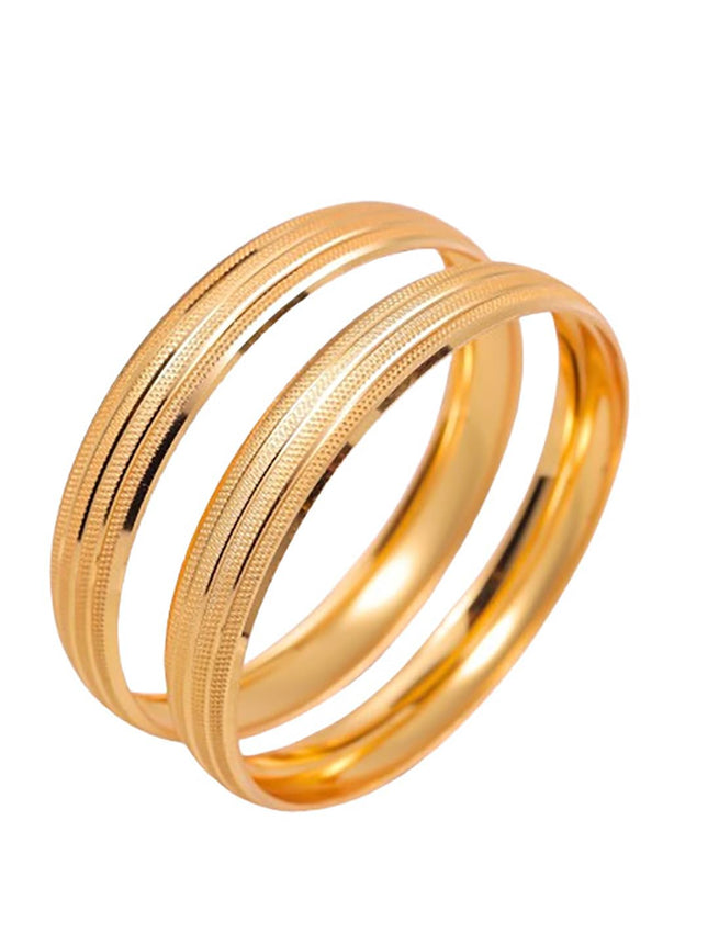Zeraki Jewels Women's Traditional Gold Plated Anamika Bangle (Set of 2) 