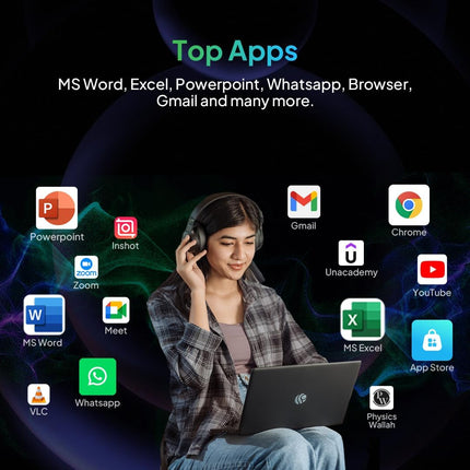 Primebook 4G, 2024(New, WiFi+4G) Android Based MediaTek MT8788 - (PrimeOS) 4G SIM Slot, Thin and Light Laptop (11.6 Inch, 1.065 Kg, Type C, USB, HDMI, MicroSD) (4GB/64GB eMMC Storage, Black) 