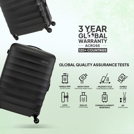 American Tourister Trolley Bag for Travel | Barcelona 55 Cms Polycarbonate Hardsided Small Cabin Luggage Bag | Suitcase for Travel | Trolley Bag for Travelling, Gunmetal, 4, Spinner 