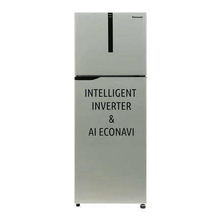 Panasonic 260 L Double Door 3 Star AI Enabled Inverter Technology Frost Free Refrigerator Appliance (NR-TH272CVHN, Electric Grey, Jumbo Fresh Vegetable Basket, Net Capacity 237L) 