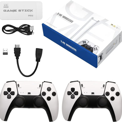 New World M15 Gaming Console with Game Stick, 1080p HD, Plug & Play TV Video Game Set for 2 Player, 2.4G Wireless, 10 Emulators, 