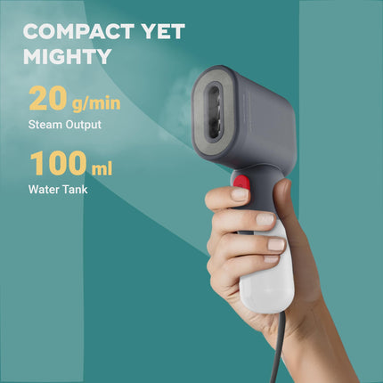 NUUK STROM GO Super Compact and Lightweight Travel Garment Steamer For Clothes | FREE Heat Resistant Travel Pouch | Vertical & Horizontal Steaming | 20g/min Steam | 30 Sec Heat Up | 100ml Water Tank 