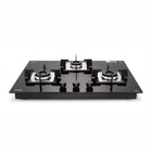 Glen Hob Top 3 Burner Built In Hob In Glass Hob Gas Stove 3 Burner Auto Ignition | 8 MM Toughened Glass | Italian Burner with Double Ring Flame Warranty 2 Years Standard (1073 SQ HT IN 70) 