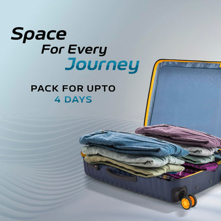 Aristocrat Medium Airpro Plus Check-in 66 Cm() 8 Wheel Spinners Trolley Bags for Travel Hard Case Luggage, Lightweight Bag with TSA Lock & Anti-Theft Zipper(Blue), Black 