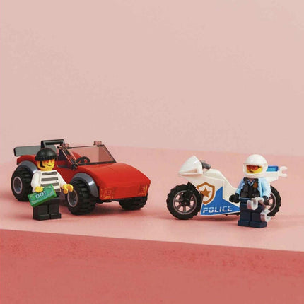 LEGO City Police Bike Car Chase 60392 Building Toy Set (59 Pcs),Multicolor 