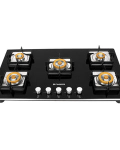 Faber 90 cm Hobtop 5 Burner, Auto Ignition (HOB HTG 905 CRS BR CI) 