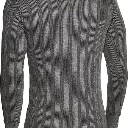 ADAM PHILLIP Ultra Thin, Full Sleeve, V-Neck, Thermal Undershirt with 4-Way streatch Technology, for Men and Women (Grey_X-Large) 