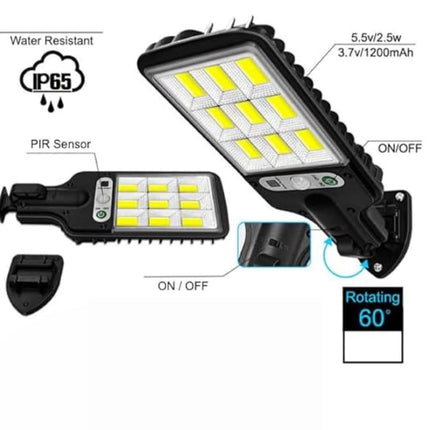 BGVM 180W LED Solar Street Light Outdoor, 10000LM Solar Security Flood Light with Motion Sensor, IP65 Waterproof, Wired Solar Powered Flood Light for Yard, Garden, Pathway, and Outdoor Use_1pcs 
