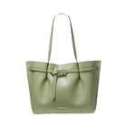 Michael Kors Emilia Large Triple Compartment Shoulder Bag Leather Tote Light Sage, Light Sage, Large 