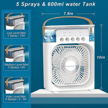 Exxelo (15 YEARS WARRANTY) Mini-cooler-for room-cooling-ac-portable-air-conditioners-for Home-Office-Artic-Cooler-3-In-1-Conditioner-Humidifier-Purifier-Mini-Cooler-air-conditioner_Multicolor 