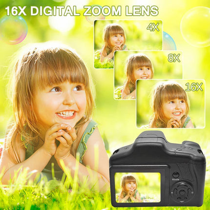 Acuvar Digital Camera, 16 Megapixel Photo Camera Mini Digital SLR Camera, CMOS Sensor 2.4“ TFT LCD Compact Camera, 16X Digital Zoom Video Camera for Children Adults Beginners 