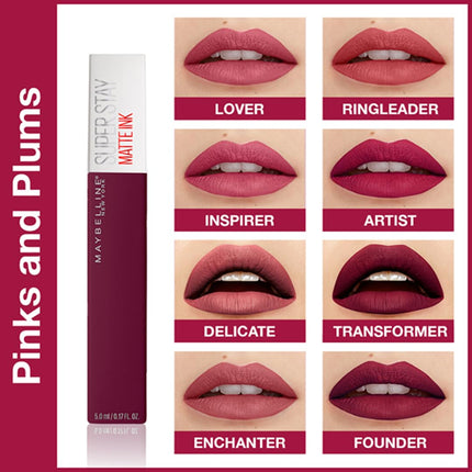 Maybelline New York Liquid Matte Lipstick, Long Lasting, 16hr Wear, Superstay Matte Ink, 20 Pioneer, 5ml 