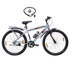 Hero Next 24T Ranger Sports Bicycle | Single Speed | Internal Carrier | Power Brake | 85% Semi Assembled | Girls Boys | Age 9-13Years | Grey Red 