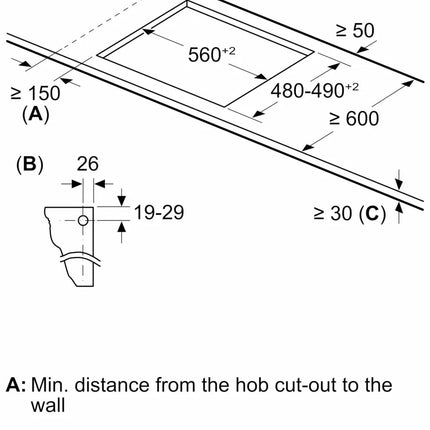 Bosch Built in Gas Hob Black Tempered glass Glass 3 Burner Auto Ignition 75 cm True Brass 2D Ring Burners with Matt Black Heat Shields & Cast Iron pan supports (PND7B6F20I) 