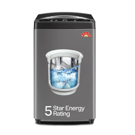 Godrej 7 Kg 5 Star Zero Pressure Technology Fills Tub 60% Faster, Auto Balance system,Fully-Automatic Top Load Washing Machine(2024 Model,WTEON ALP 70 5.0 FDTN GPGR, Graphite Grey, Steel Drum) 