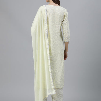 Libas Women's Cotton Kurta Sets (13040O_Yellow 
