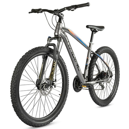 Cradiac XC 900 24 Speed 6061 Alloy Cycle 27.5 T 24 Geared Bicycle for Men with Front Zoom Lockout Suspension & Dual Disc Brake Mountain Bike | Ideal for 14+ Years, Unisex, Frame Size : 18 Inch, Grey 