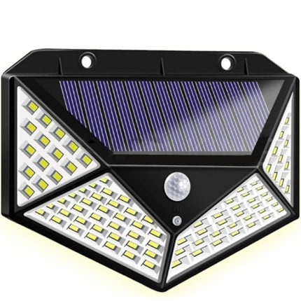 IDELLA Solar Rechargable Light Outdoor 100 LEDs Solar Motion Sensor Light with Solar Panel and 3 Modes with IP65 Protection, Waterproof and Dustproof with Wide Angle Lighting (1) 