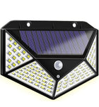 IDELLA Solar Rechargable Light Outdoor 100 LEDs Solar Motion Sensor Light with Solar Panel and 3 Modes with IP65 Protection, Waterproof and Dustproof with Wide Angle Lighting (1) 