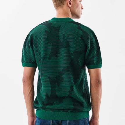 SNITCH Men's Polo T-Shirt | Self-Design Pattern | 100% Cotton Fabric, Regular Fit & Breathable Material | Casual Wear & Streetwear 