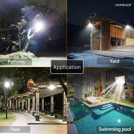 Homehop Solar Light Outdoor Home 50W Flood Led Waterproof Automatic Decorative Wall Mount Lamp for Home,Garden,Balcony Patio with Remote Control (ABS, 174 LED) 