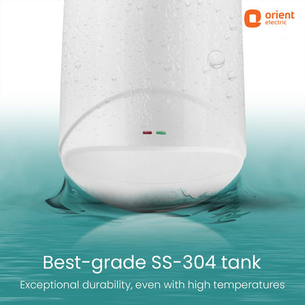 Orient Electric Aura Instant Pro 3L Instant Geyser for Kitchen & Bathroom| 3000W Powerful Heating Element Instant Water Heater | SS Tank | For Low & Mid Rise Buildings| 5 years warranty by Orient 