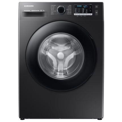Samsung 9 kg, Hygiene Steam with Inbuilt Heater, Digital Inverter, Fully-Automatic Front Load Washing Machine (WW90TA046AB1TL, BLACK CAVIAR) 
