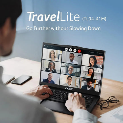 acer TravelLite Smart FHD TL04-51M Laptop, Intel Core i5 1334u 13th Gen 8 Core with 16GB Ram / 512GB NVMe SSD/Intel Iris Xe Graphics/Windows 11 / MS-Office / 14 Inch / 1 Year Brand Warranty 