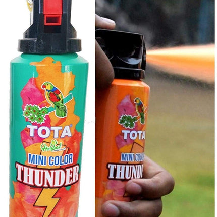COTTONTEE Mini Thunder Colour Cloud Spray for Holi Party and Celebration - Pack of 4 | Different Natural and Herbal Gulal Holi -150 ml Each 