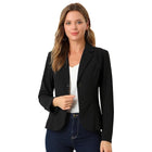Casual & Formal Single-Breasted Blazer Regular Fit Stylish Blazer for Womens (in, Alpha, 2XL, Regular, Black) 
