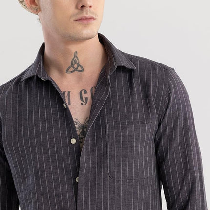 SNITCH Solstice Grey Stripe Shirt 