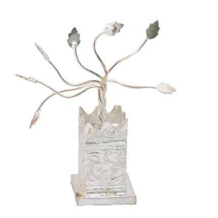JEWEL FUEL Holi Gift Combo Pack hamper of Silver Holi Pichkari, Bucket, Radha Krishna Frame And Tulsi Plant gift items For Laddu Gopal/Holi gift set 