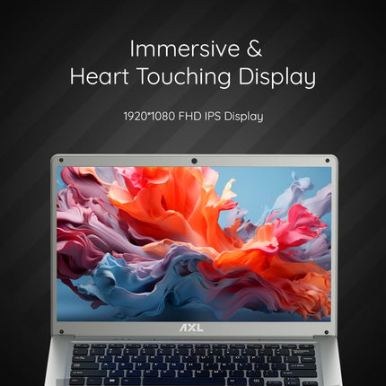 AXL VayuBook Laptop 14.1 Inch FHD IPS Display (4GB Ram,128GB SSD) 1920 * 1080 Resolution | HD Gemini Lake N4020 | Windows 11 Home | UHD Graphics 600 (Cloud Silver) 