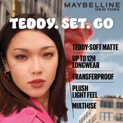 Maybelline New York Super Stay Teddy Tint - Lip and Cheek Color, Skinny Dip, 5ml | Teddy Soft Matte up to 12Hr | Multi Use | Comfortable Long wear formula |Buildable |Natural flushed look in one swipe 